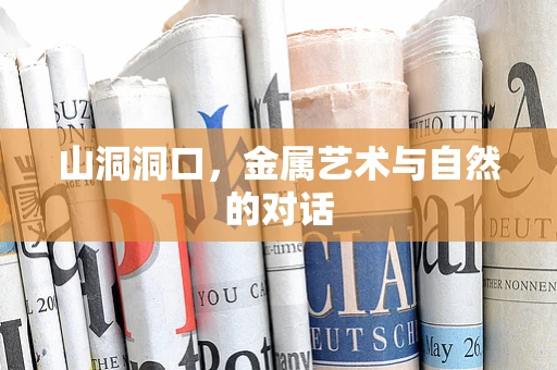 山洞洞口，金属艺术与自然的对话
