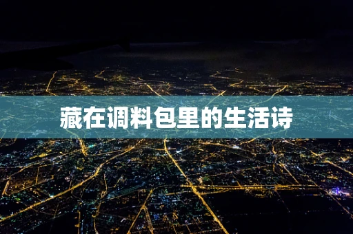 藏在调料包里的生活诗