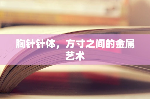 胸针针体，方寸之间的金属艺术