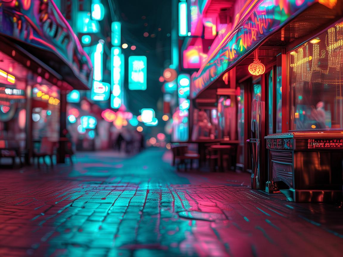 霓虹下的金属之梦，酒吧街的夜与光