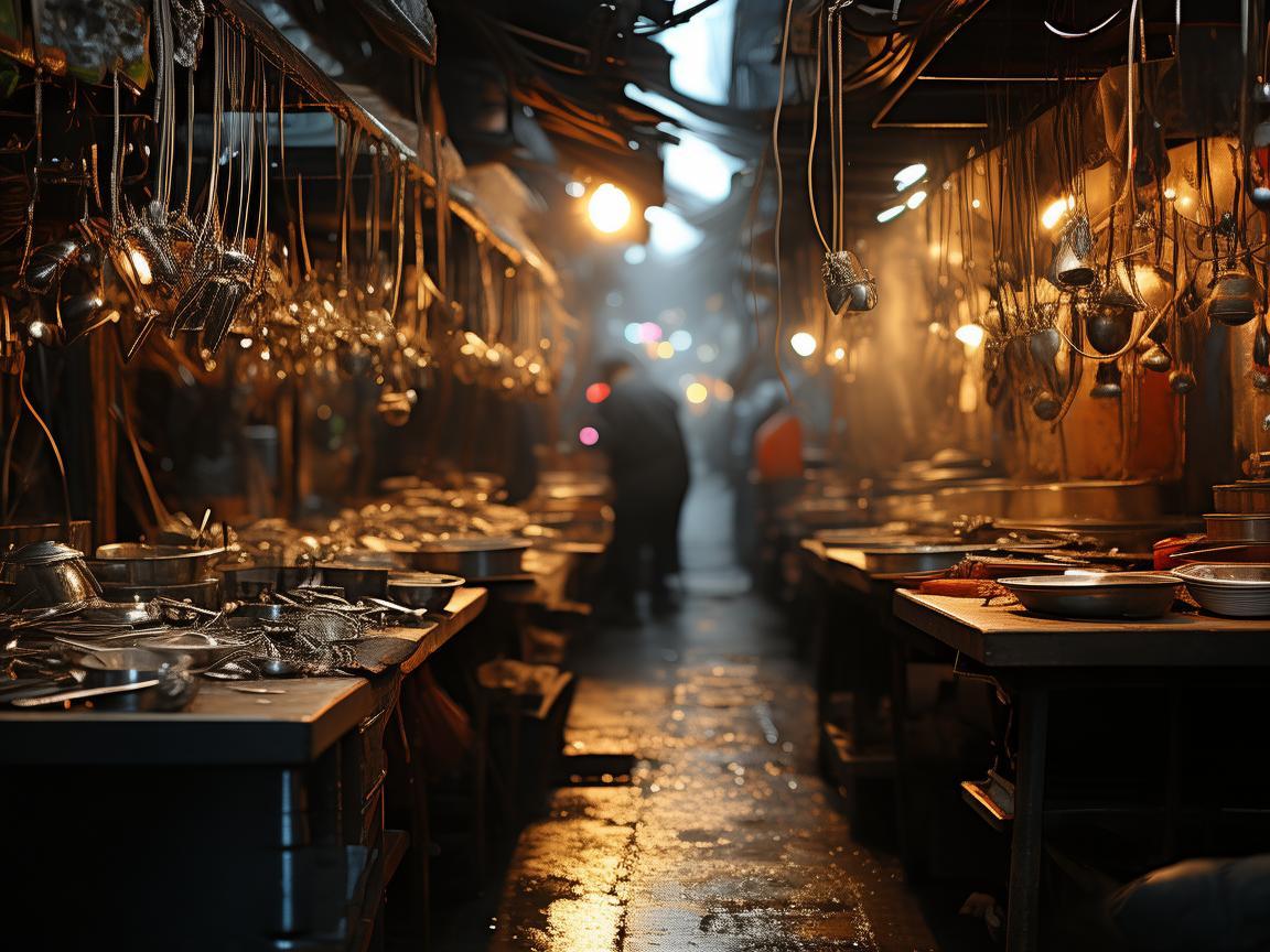 夜市街的金属光泽，金属艺术家的生活剪影