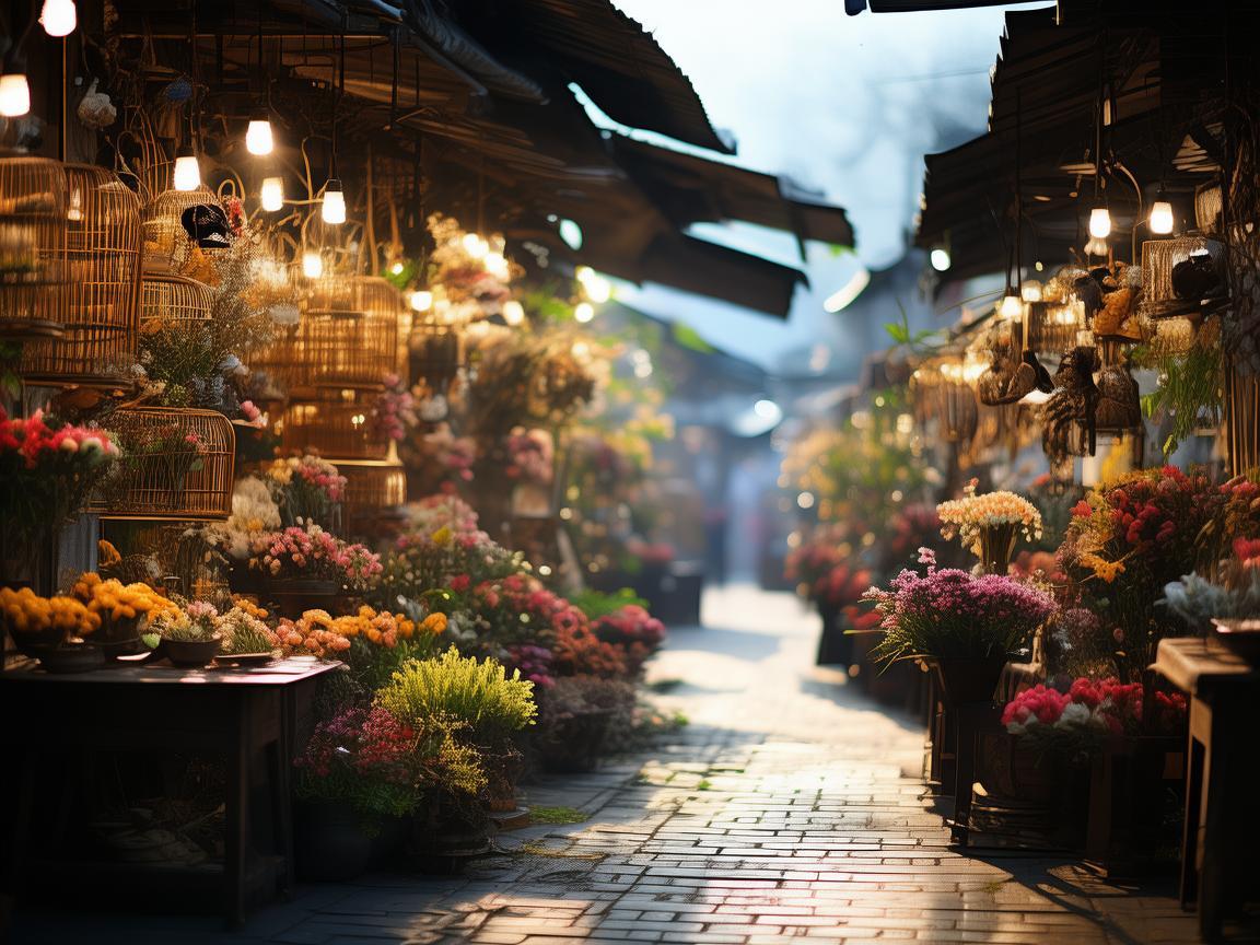 金属之韵，花鸟市场的晨曦