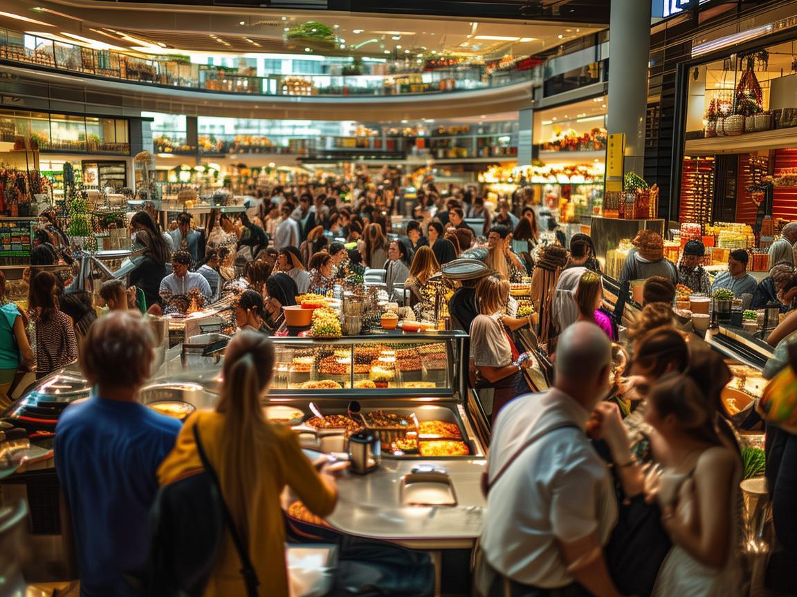 购物中心美食广场，烟火人间的金属乐章