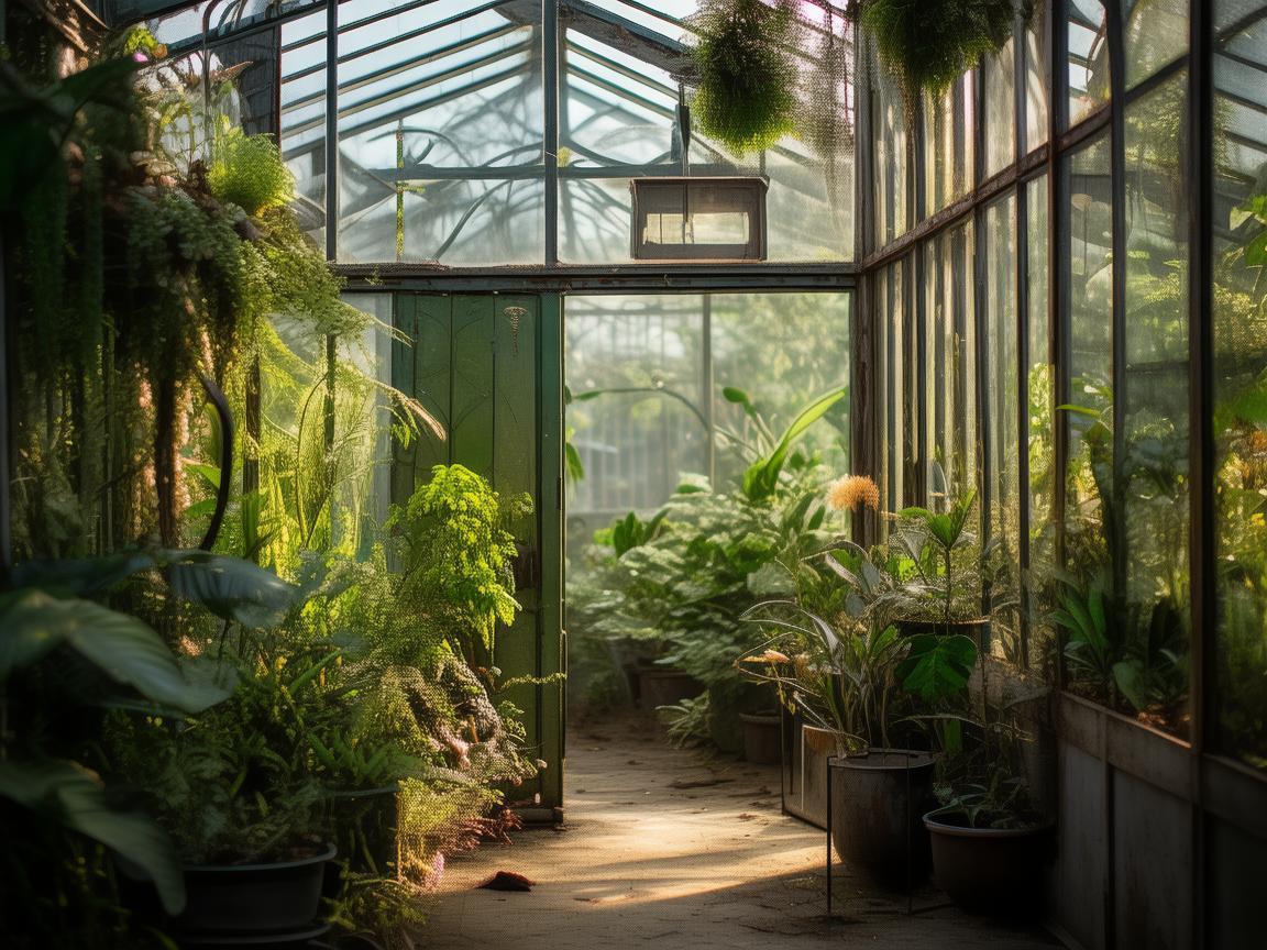 金属之韵，植物园温室的静谧时光