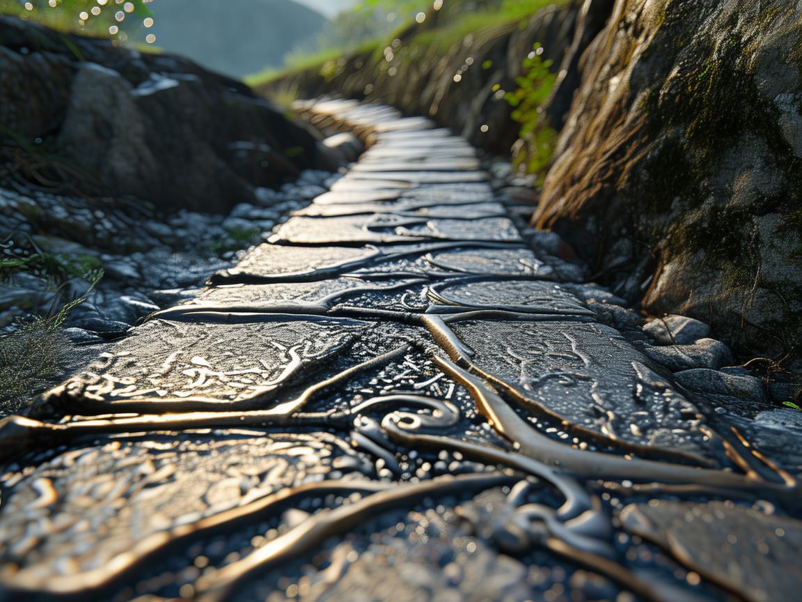 峡谷栈道，金属铸就的时光之痕
