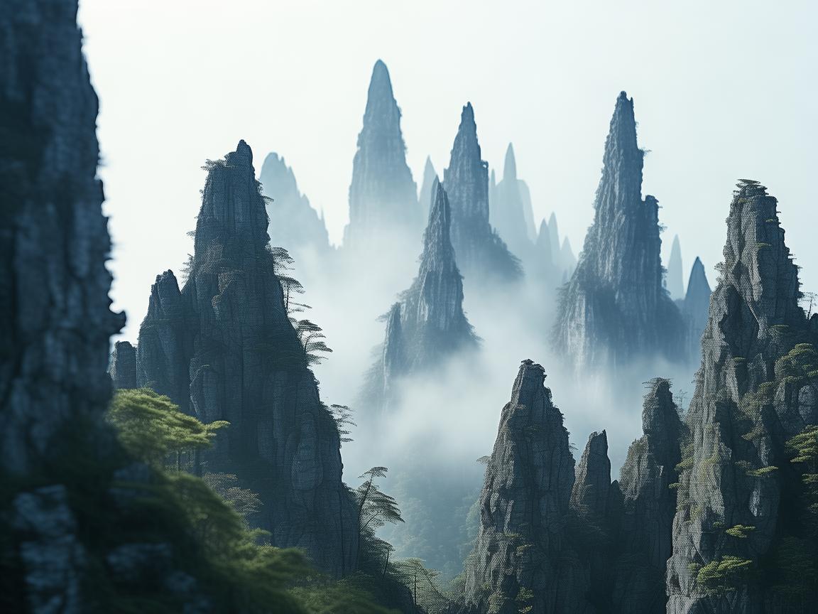 金属之韵，张家界奇峰的永恒印记
