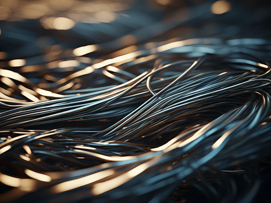 电线编织的金属诗篇,生活的坚韧与灵动