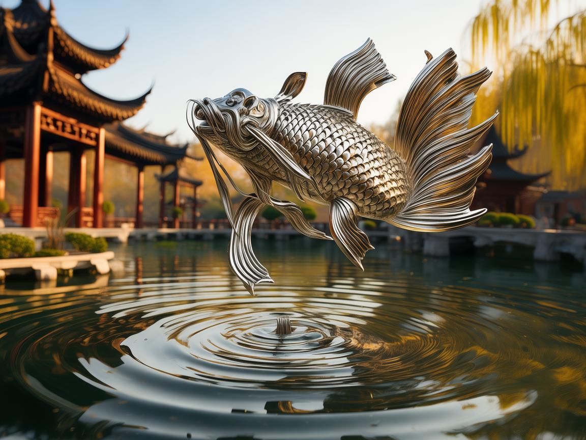 苏州记忆,金属艺术家的松鼠桂鱼