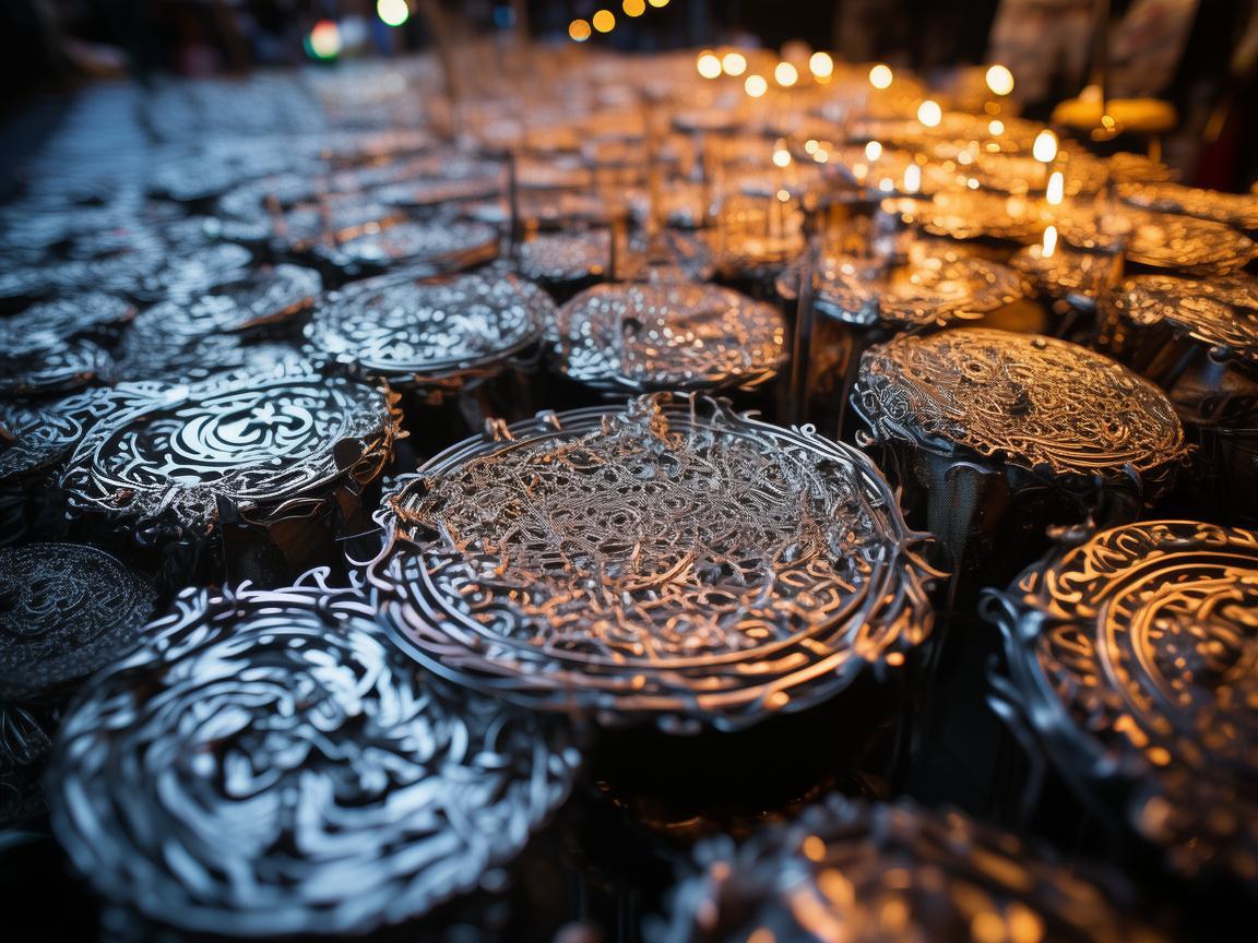 夜幕下的金属诗篇,我在夜市的艺术之旅