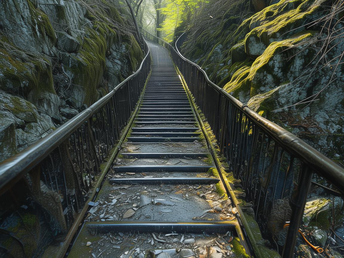 峡谷栈道,金属之魂的坚韧轨迹 峡谷栈道,金属之魂的坚韧轨迹