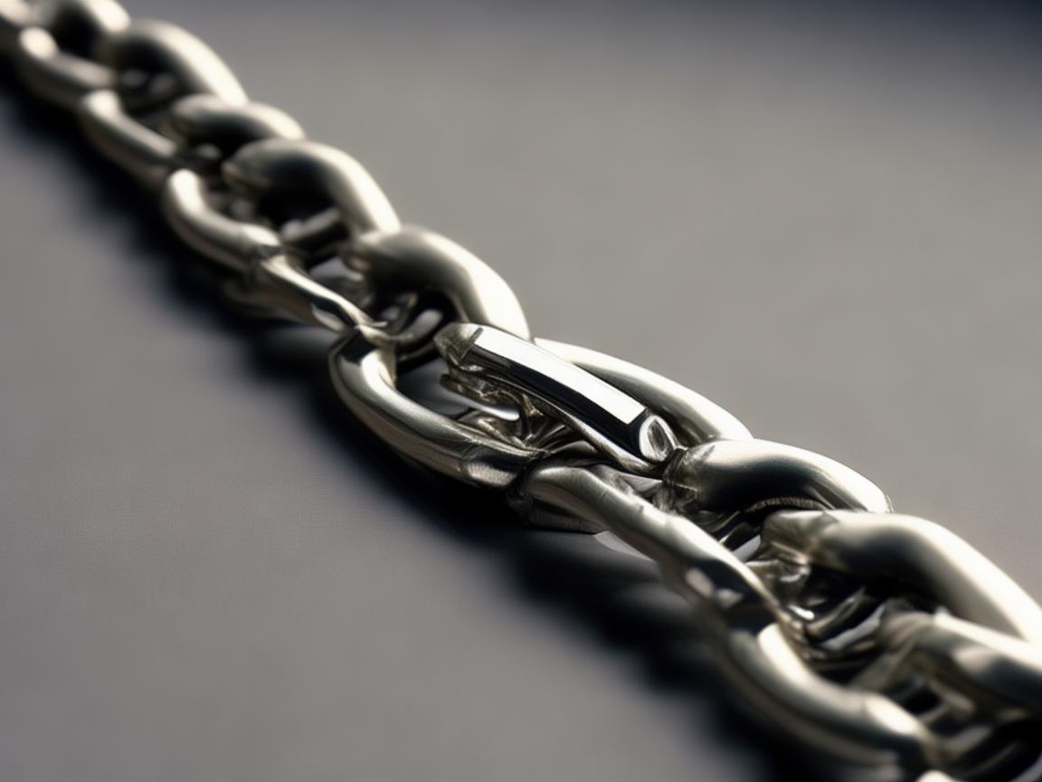 防盗链下的金属艺术，守护生活的坚韧与美