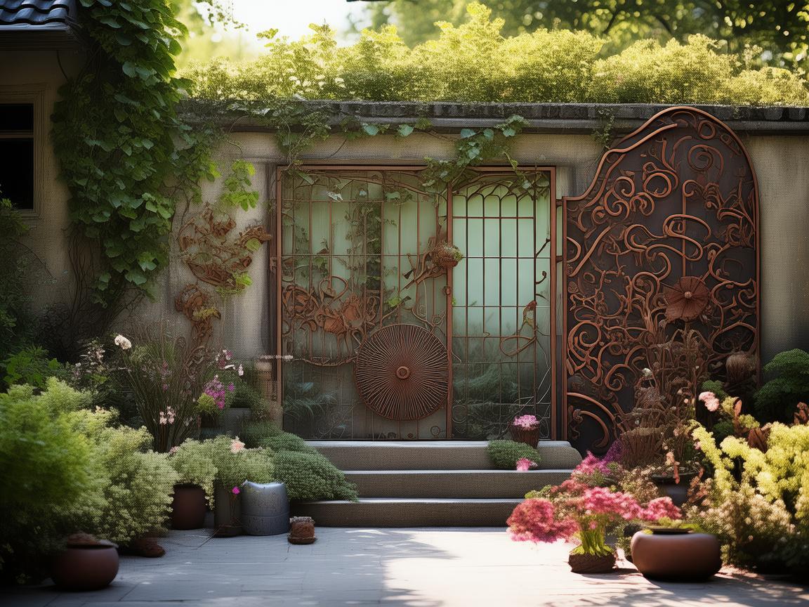 庭院里的金属之歌,生活与艺术的交响 庭院里的金属之歌,生活与艺术的交响