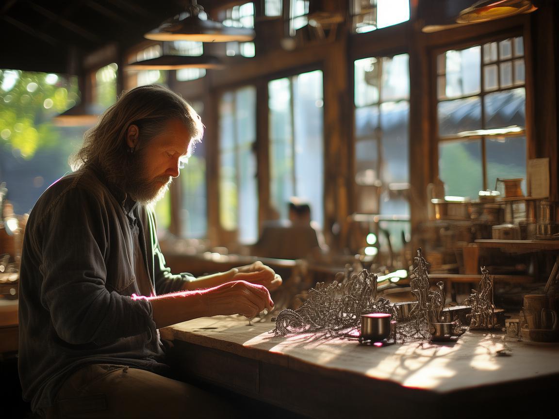 茶馆时光,金属艺术家的日常静谧 茶馆时光,金属艺术家的日常静谧
