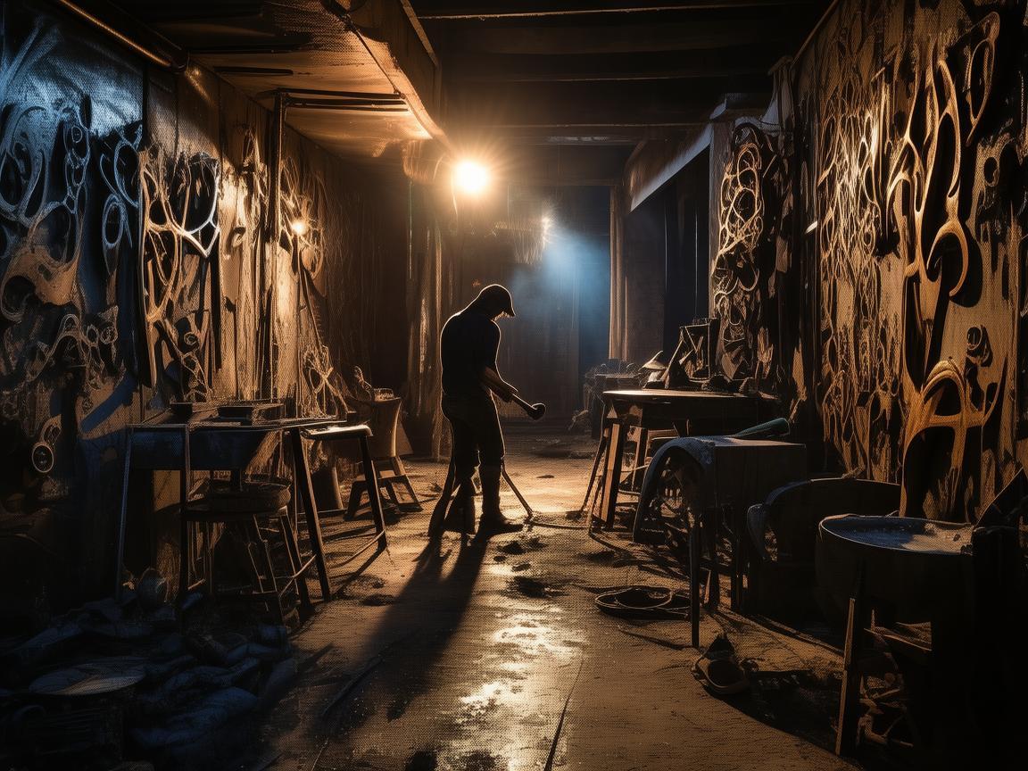 赌城之影，金属艺术家的坚韧与诱惑