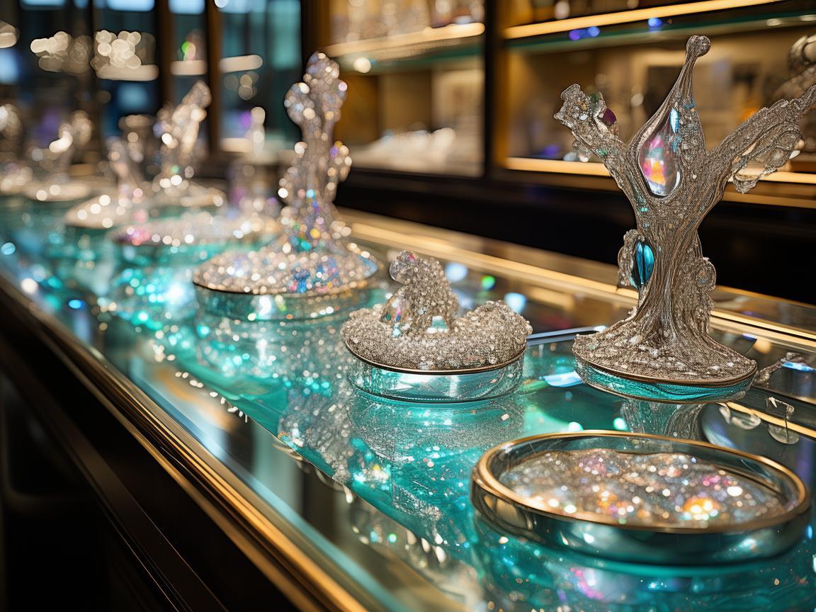 珠宝店柜台,金属艺术与生活的璀璨交汇 珠宝店柜台,金属艺术与生活的璀璨交汇