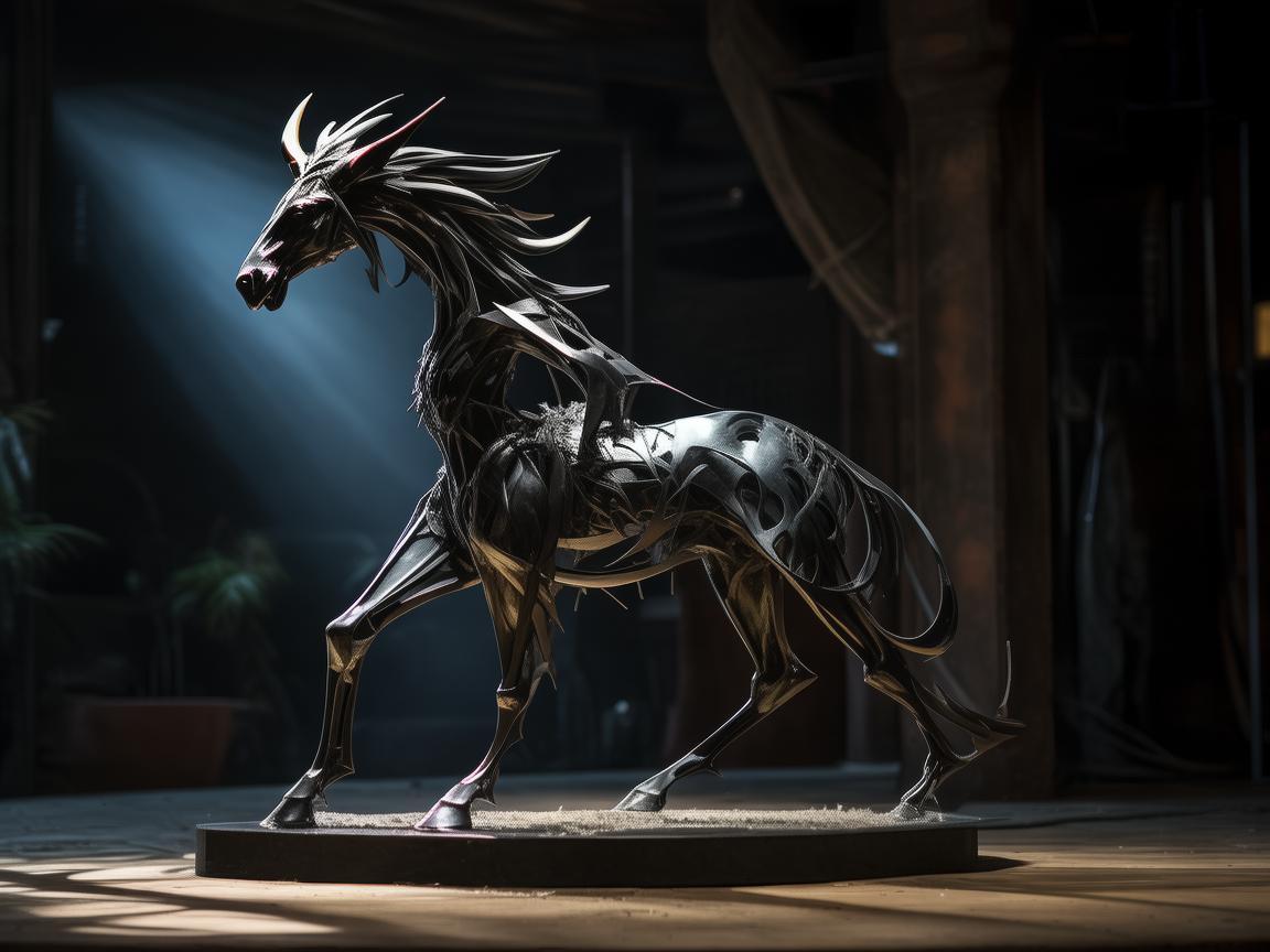 驯兽师之影，金属艺术中的坚韧与柔情