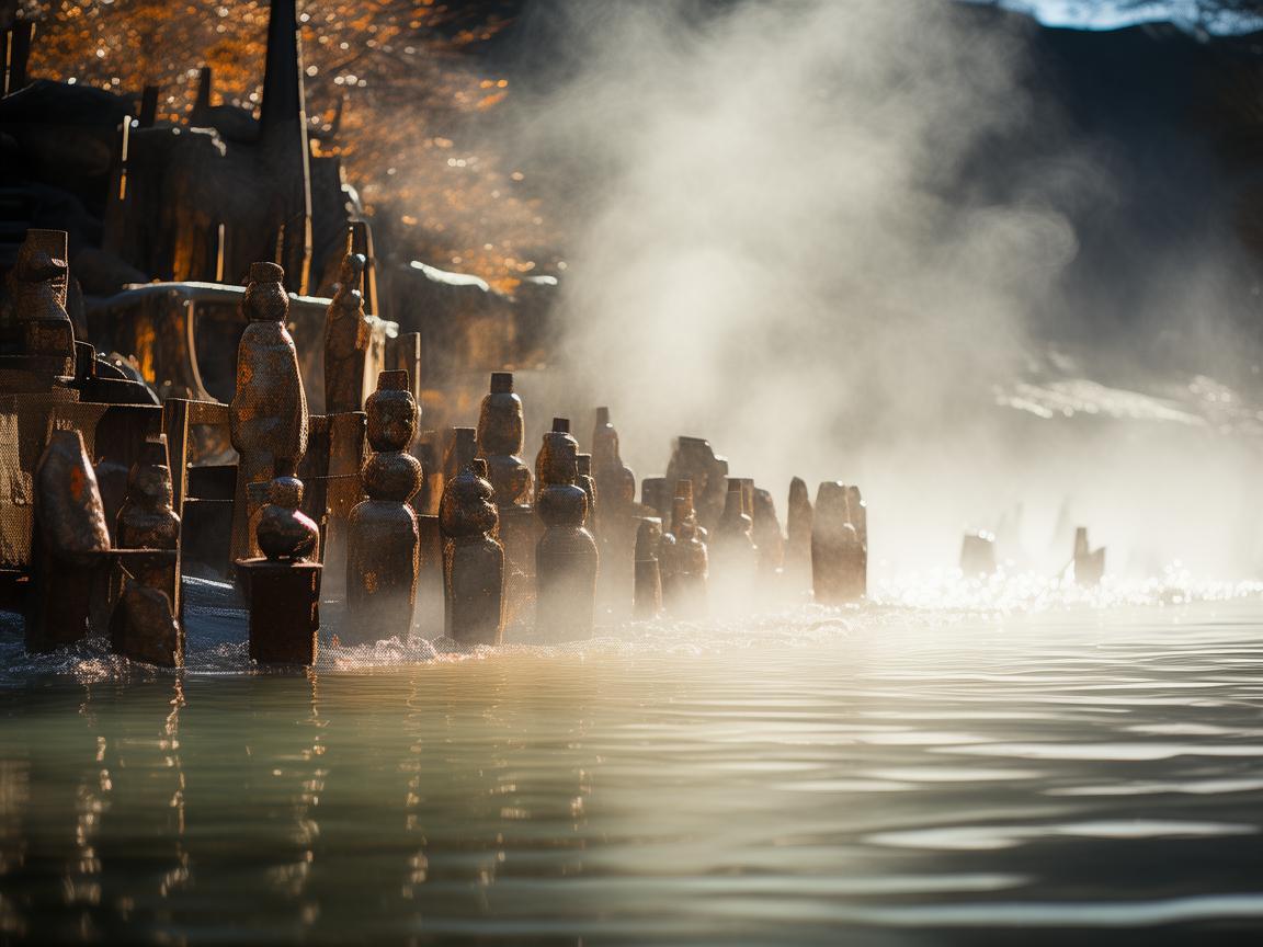 温泉之畔的金属记忆，凝固的温暖与坚韧