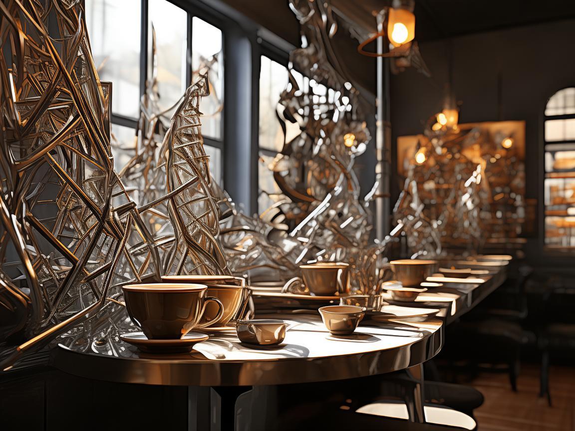 咖啡时光，金属艺术与生活的交融