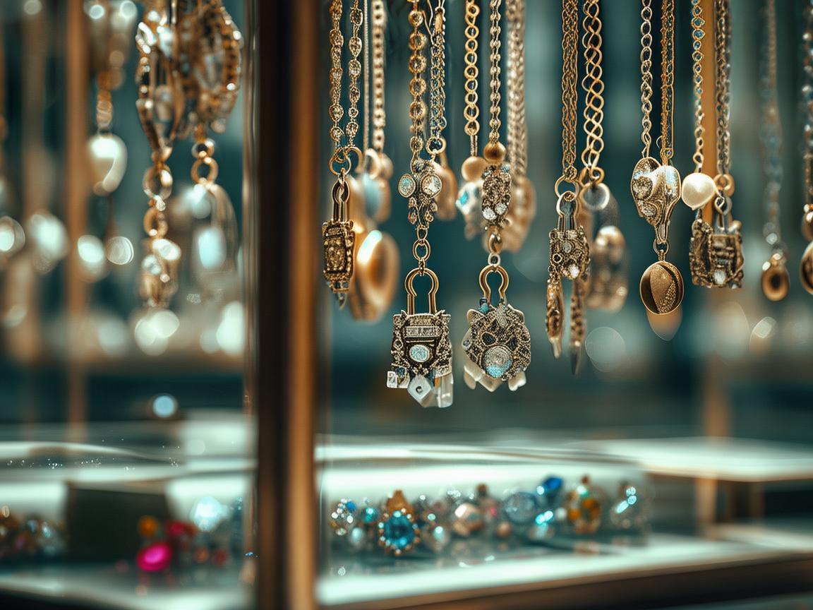 时光之锁，金属艺术与珠宝店柜台的交响曲