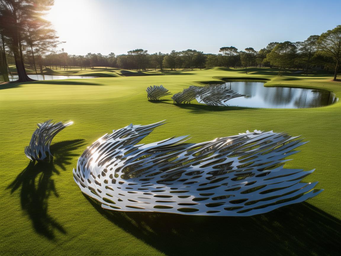 金属艺术与高尔夫球场的交融之美 金属艺术与高尔夫球场的交融之美