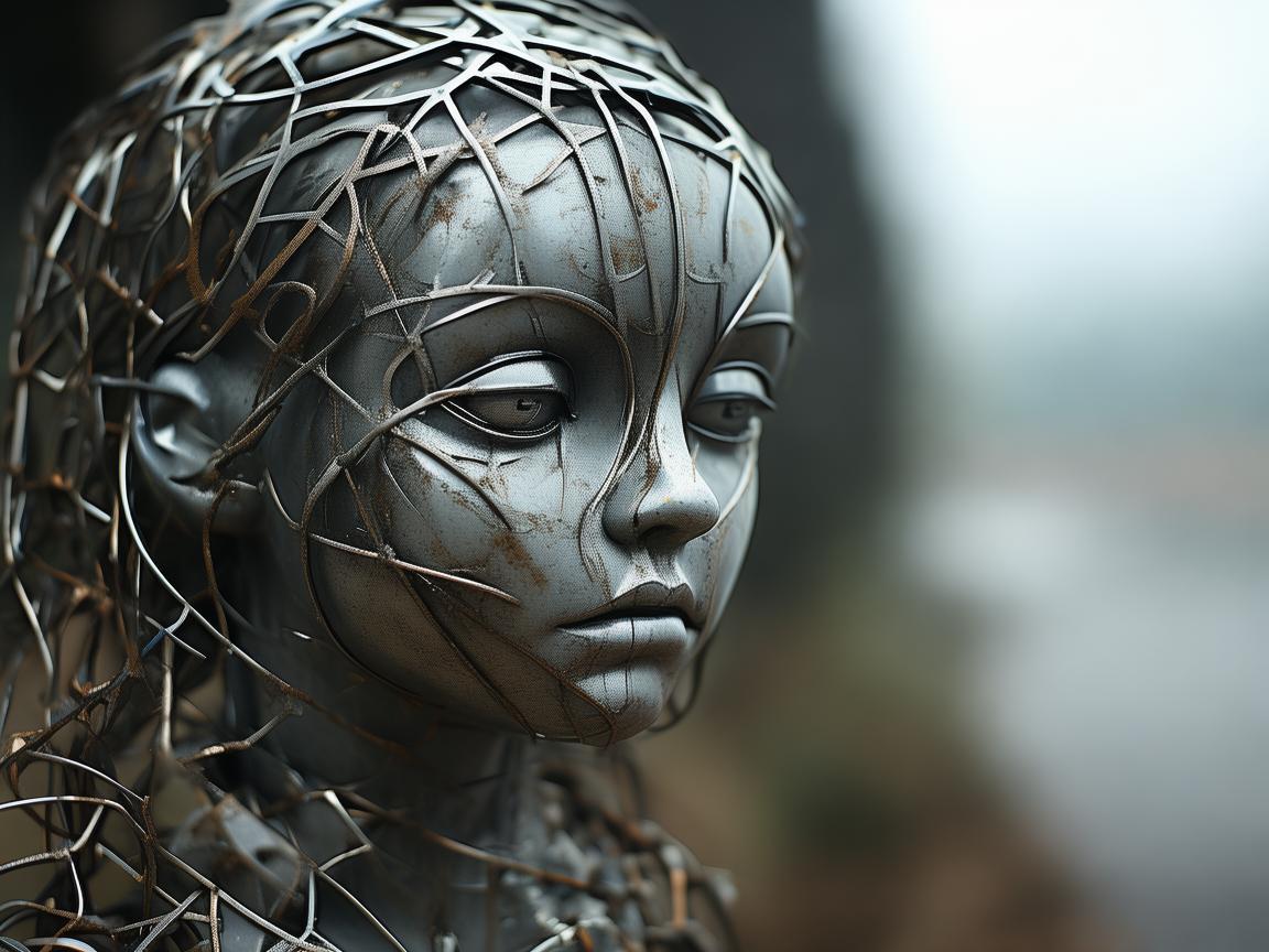 金属艺术下的沉重凝视,小儿营养不良之殇 金属艺术下的沉重凝视,小儿营养不良之殇