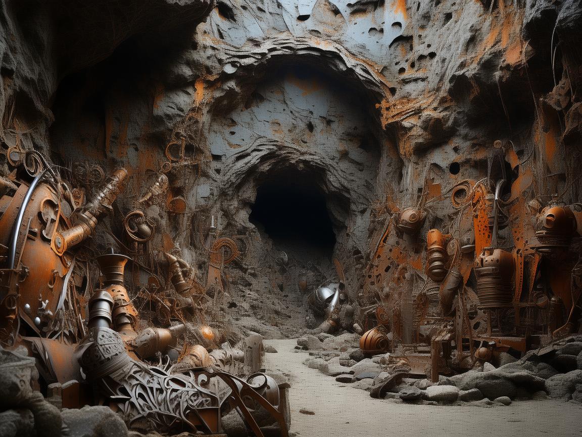 洞见时光，金属艺术在山洞洞口的不朽之歌