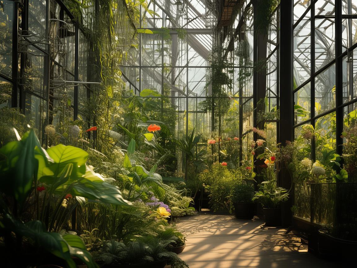 植物园温室，金属与自然的交响诗