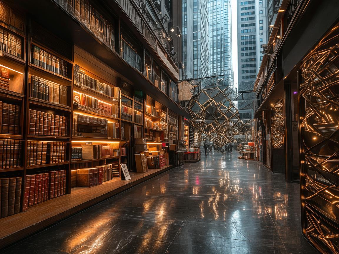 书店，城市中的金属艺术角落