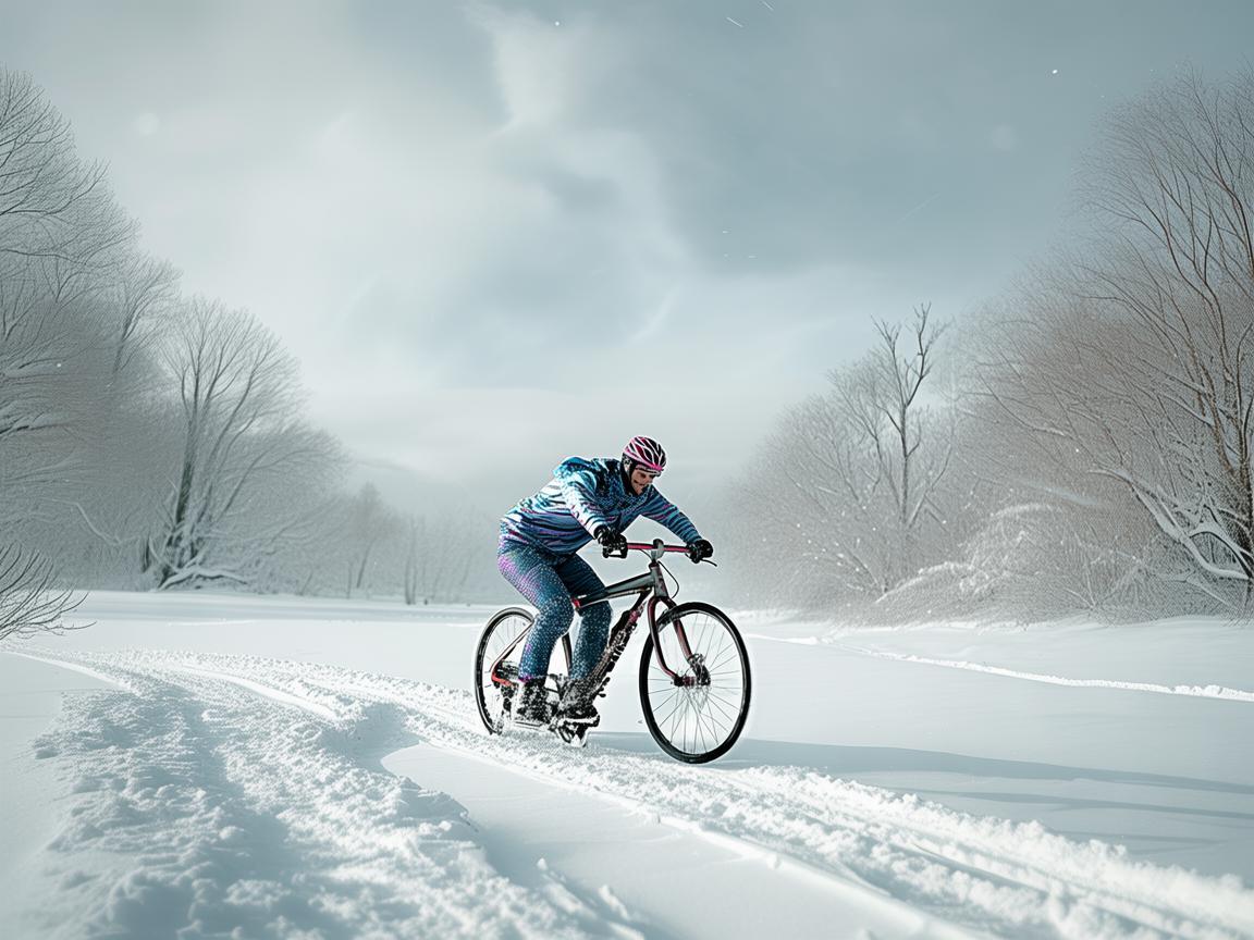 雪地骑行，金属艺术与冬日的激情碰撞
