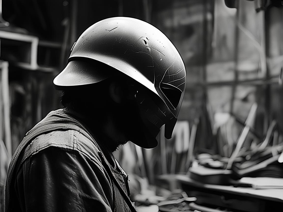 头盔下的坚韧与温柔,金属艺术家的日常剪影 头盔下的坚韧与温柔,金属艺术家的日常剪影