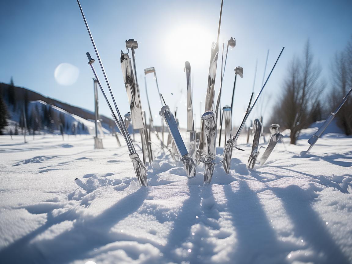 雪域银光,滑雪场上的金属艺术之舞 雪域银光,滑雪场上的金属艺术之舞