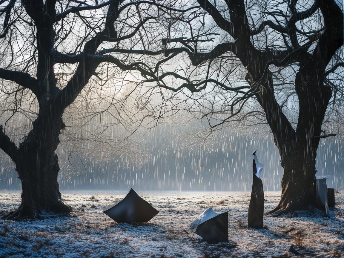 冰雹之舞,金属艺术与自然奇观的交响 冰雹之舞,金属艺术与自然奇观的交响