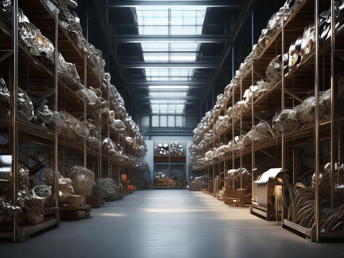 建材市场仓库的金属艺术之旅