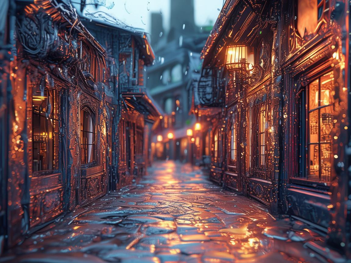 漫步在金属光泽中的生活篇章，步行街区特色小店探秘