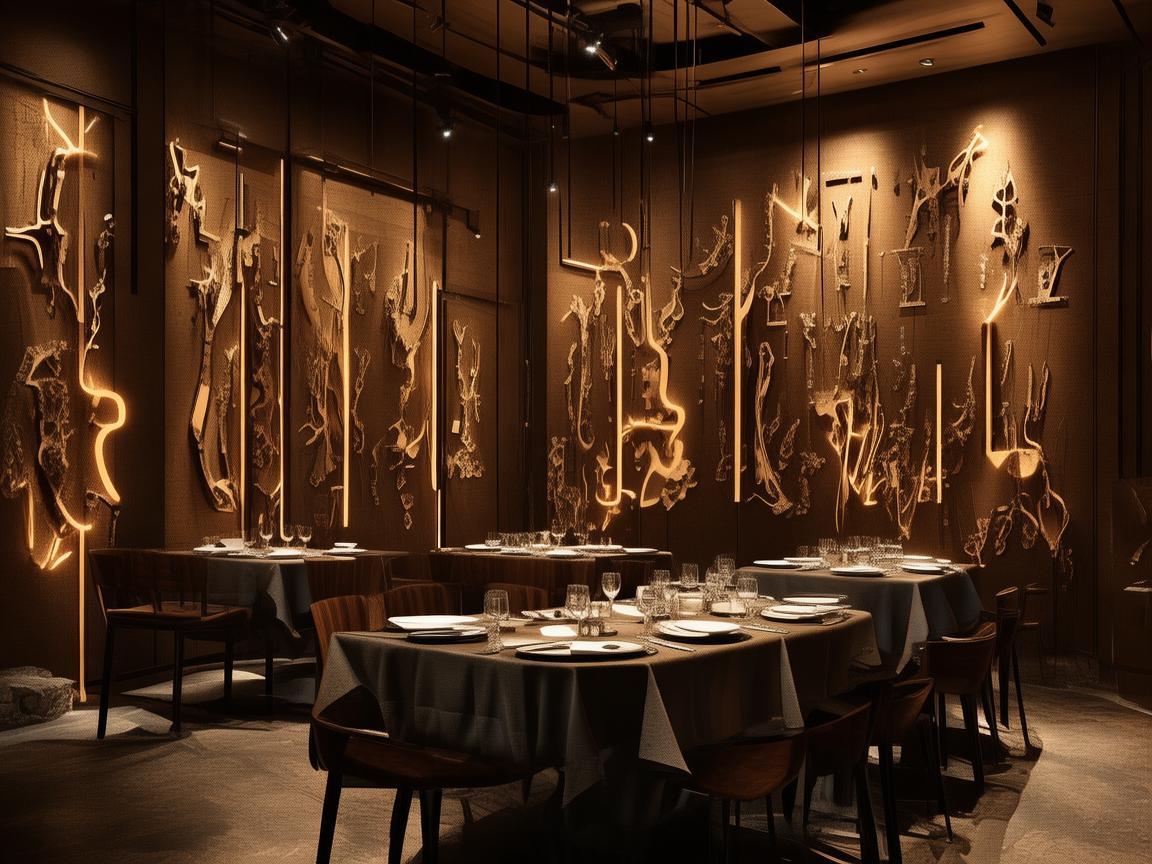 餐厅包厢，金属艺术家的生活剪影