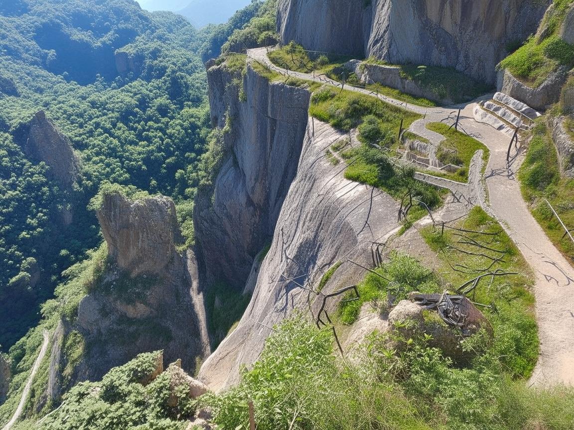峡谷栈道,金属艺术与自然的交响诗 峡谷栈道,金属艺术与自然的交响诗