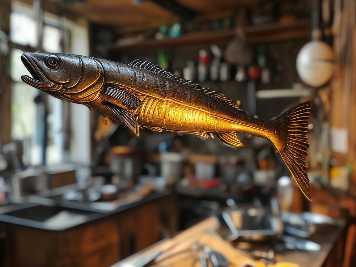 烤鱼串，金属艺术家的生活烟火