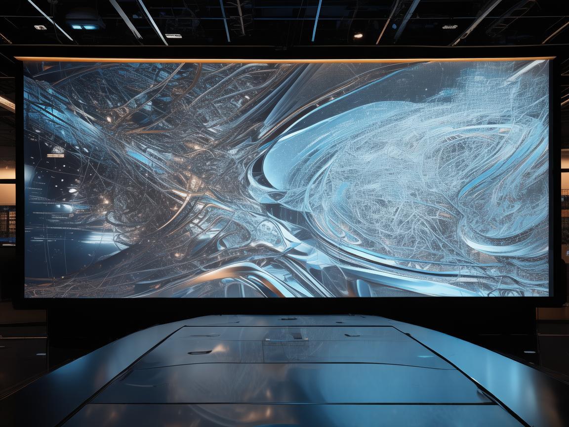 会议室投影幕，金属艺术与现代科技的交响曲