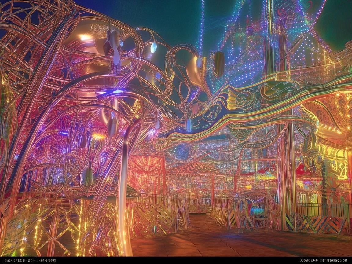 游乐园，金属艺术下的梦幻乐章