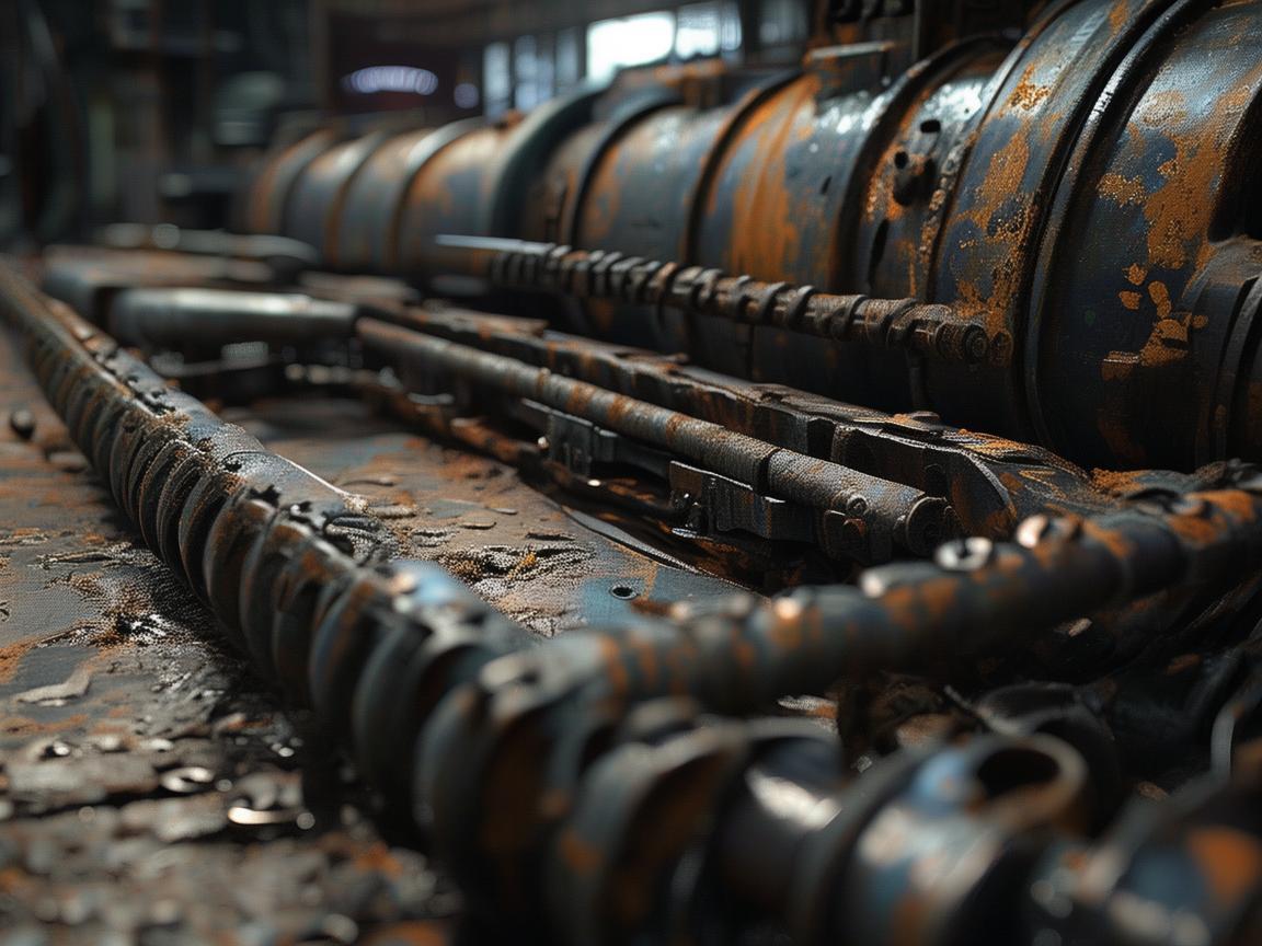 车间机床下的金属诗篇，生活的坚韧与灵动