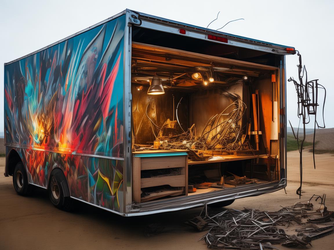 轻型货车，金属艺术家的流动工作室