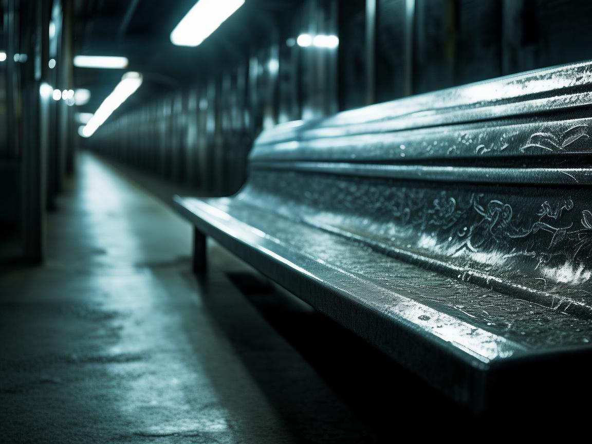 月台上的金属诗篇，地铁站的坚韧与温柔