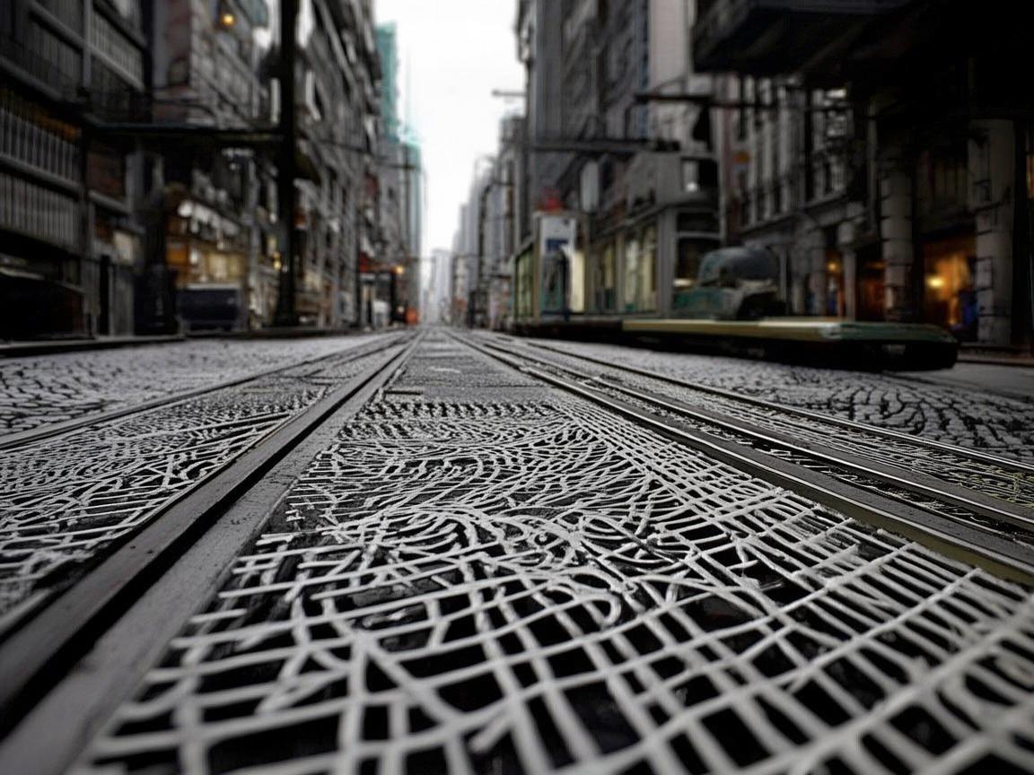 电车轨迹，金属艺术家的都市印记