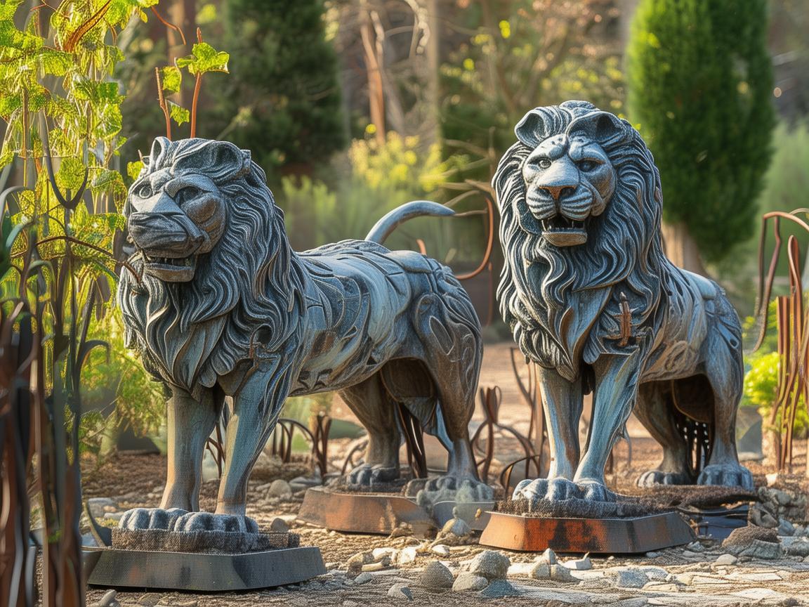 石狮守护,金属艺术中的生活印记 石狮守护,金属艺术中的生活印记