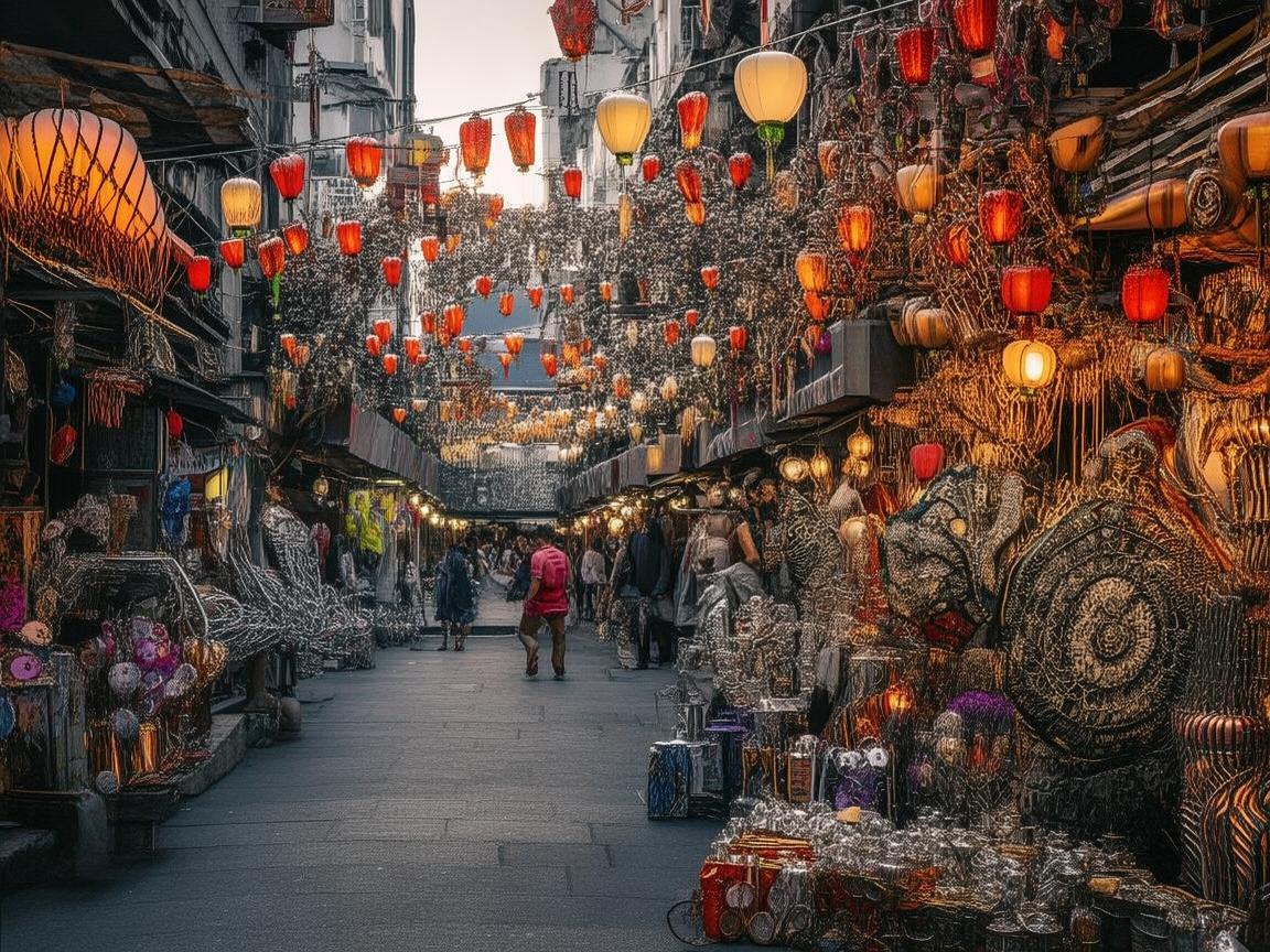 夜市街，金属艺术与生活交织的乐章