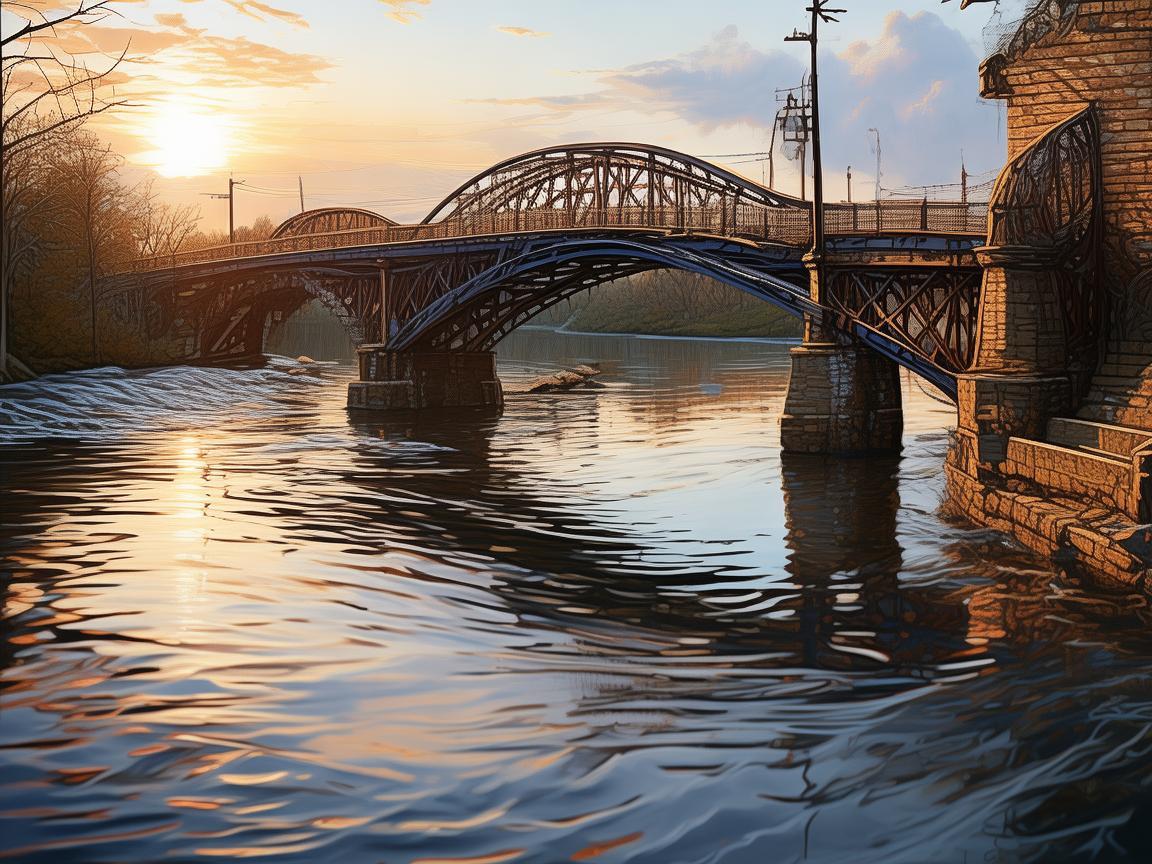 桥上车流,岁月长歌