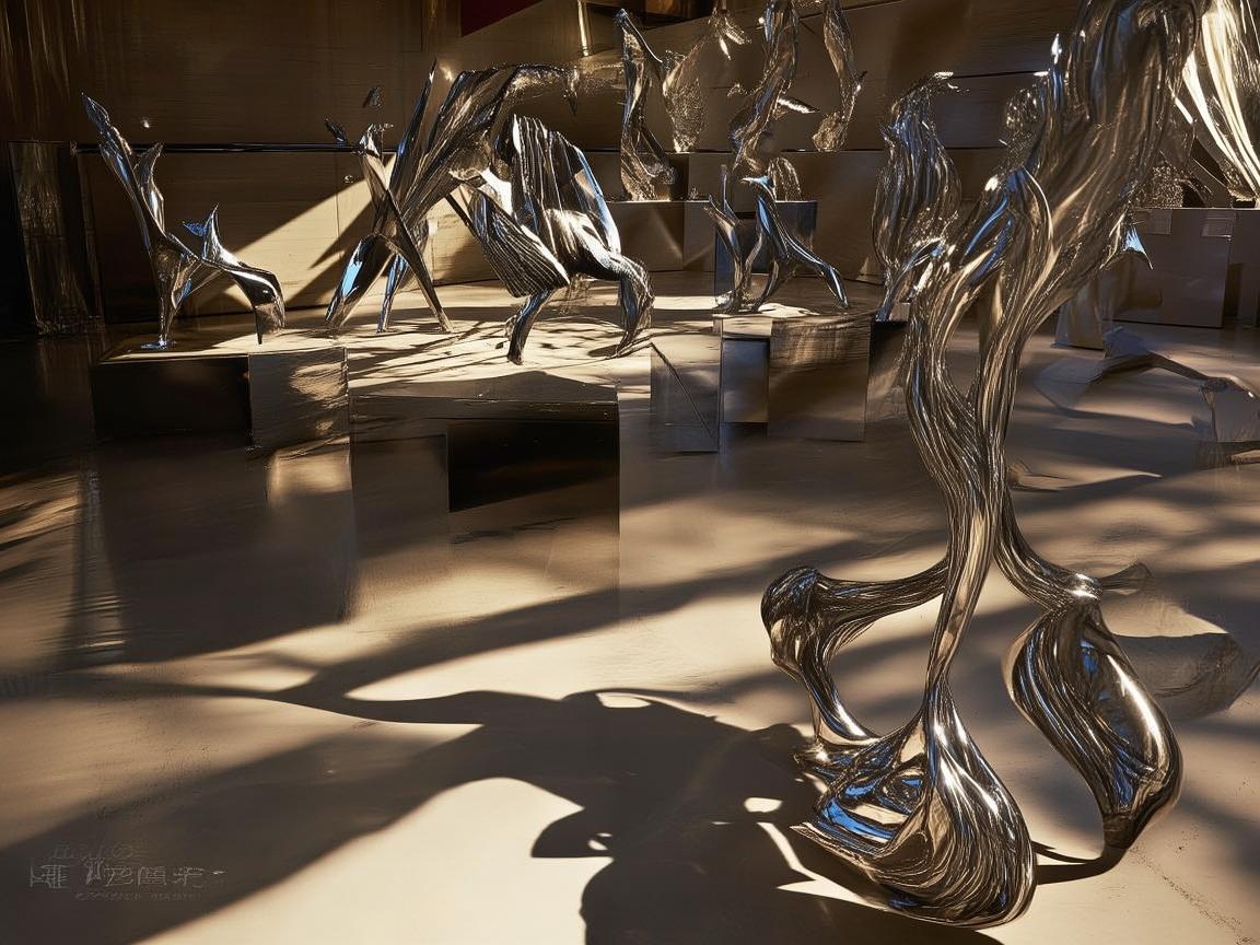 数码店里的金属艺术，在光影交错中邂逅生活的坚韧之美