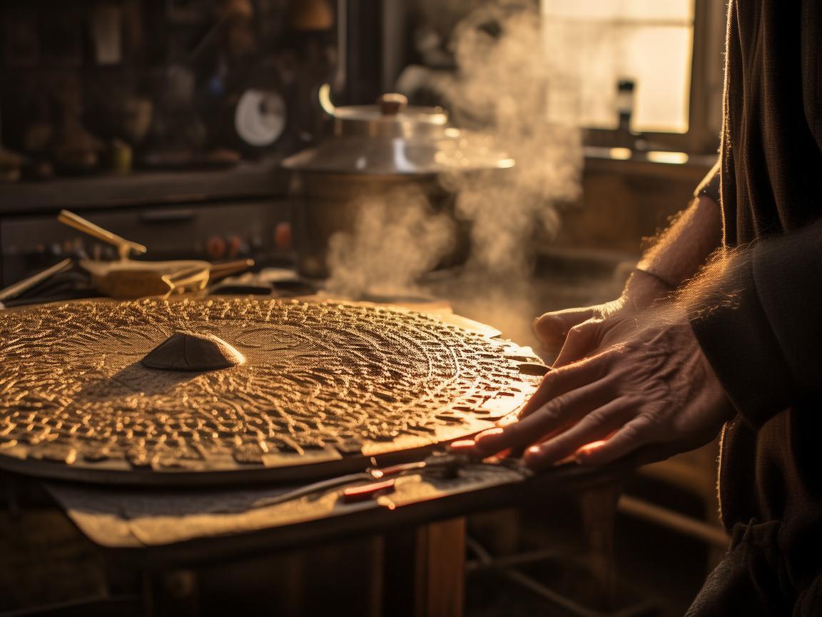葱香四溢,金属艺术家的日常小憩与葱油饼的邂逅 葱香四溢,金属艺术家的日常小憩与葱油饼的邂逅