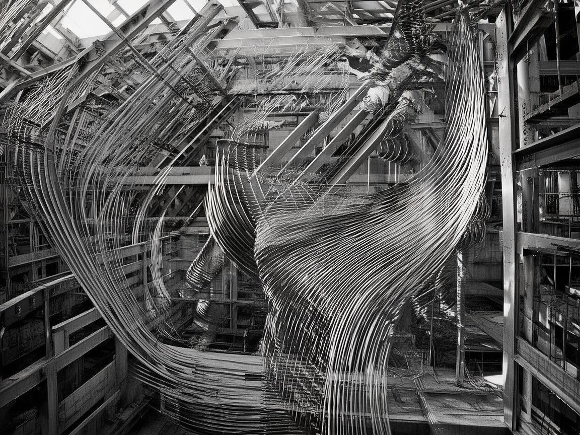 工地施工区的金属交响曲,凝固的时光与流动的旋律 工地施工区的金属交响曲,凝固的时光与流动的旋律