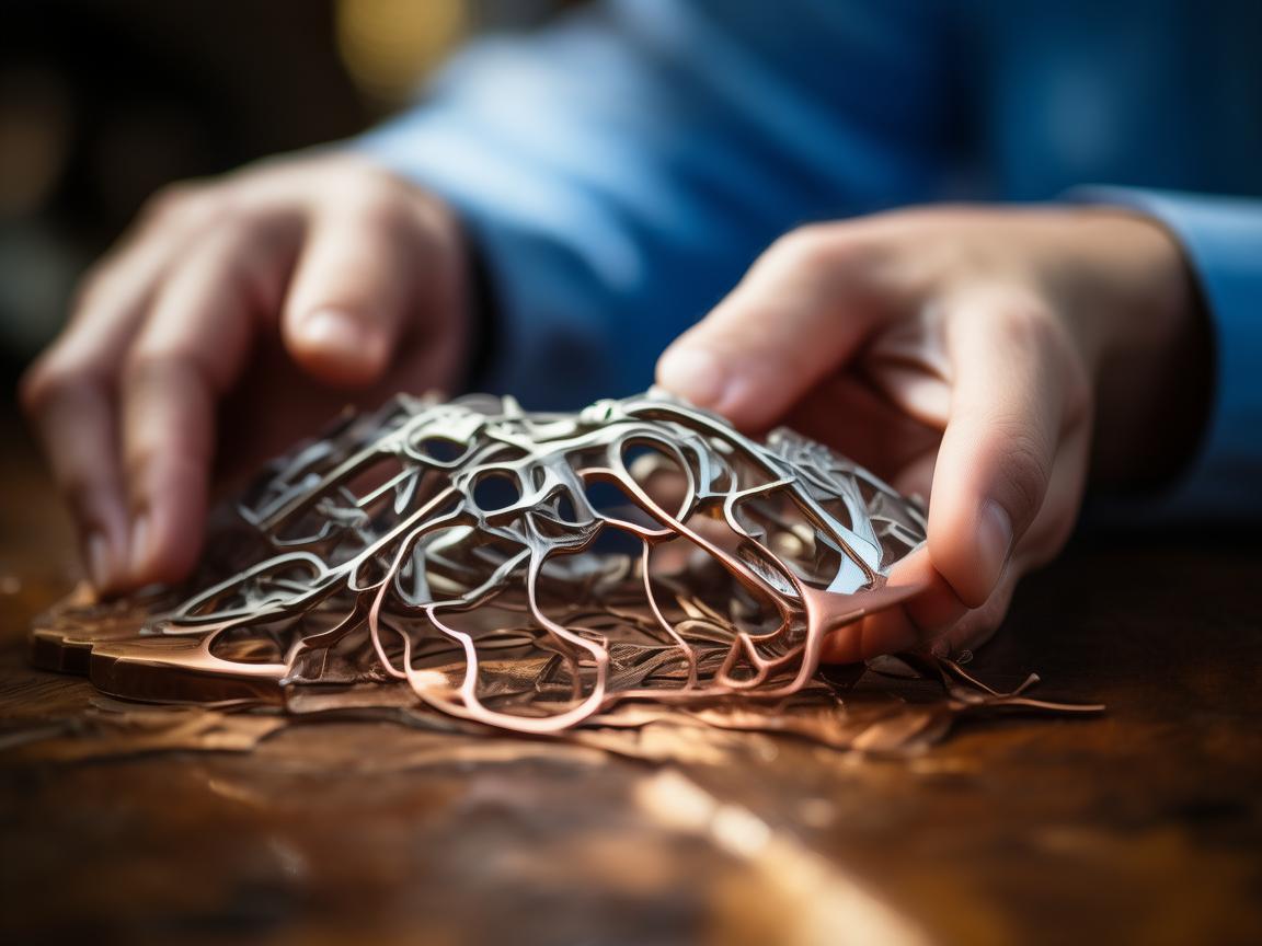 医者手中的金属艺术